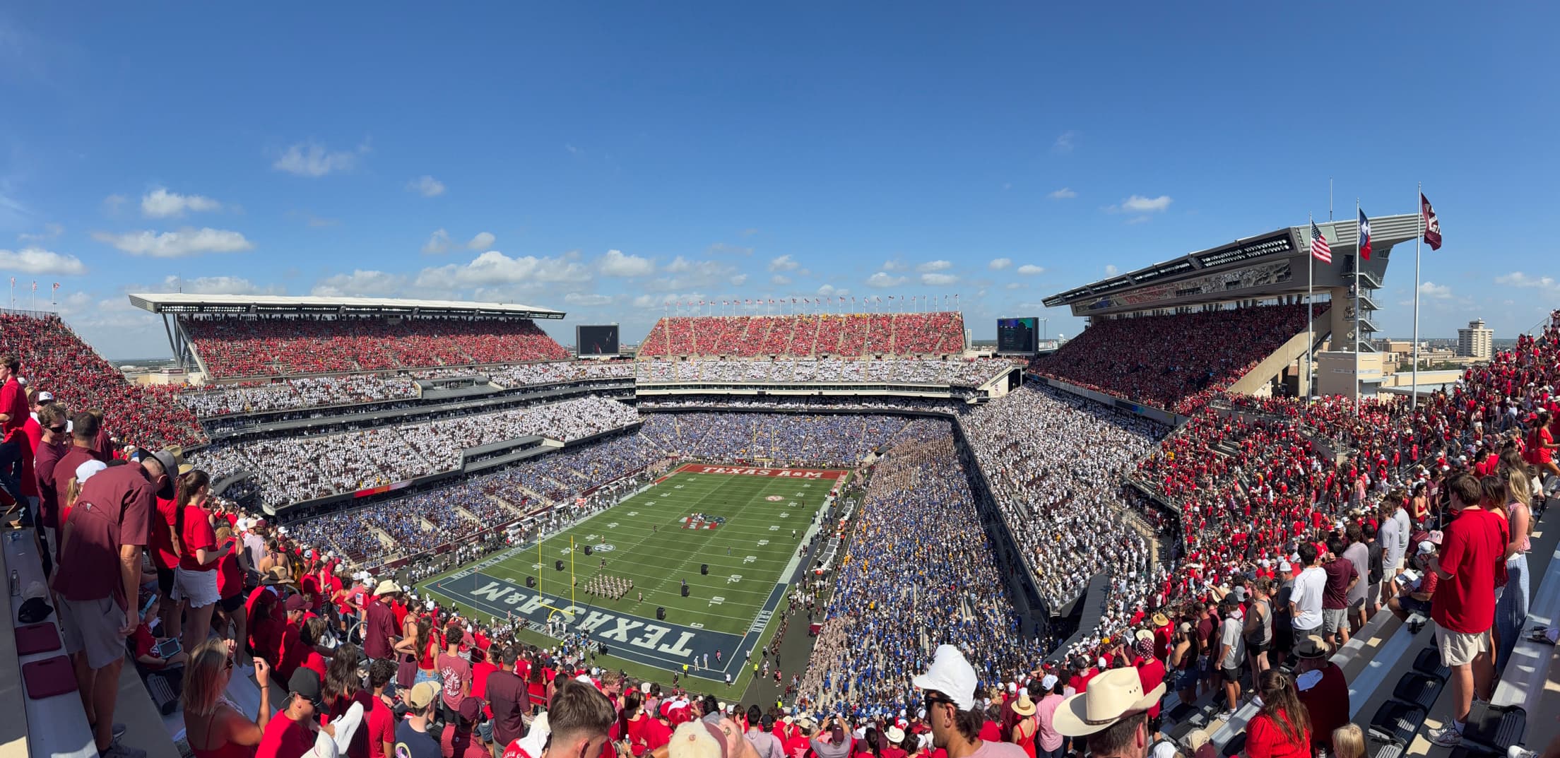 The View of Red White and Blue Kyle Field
