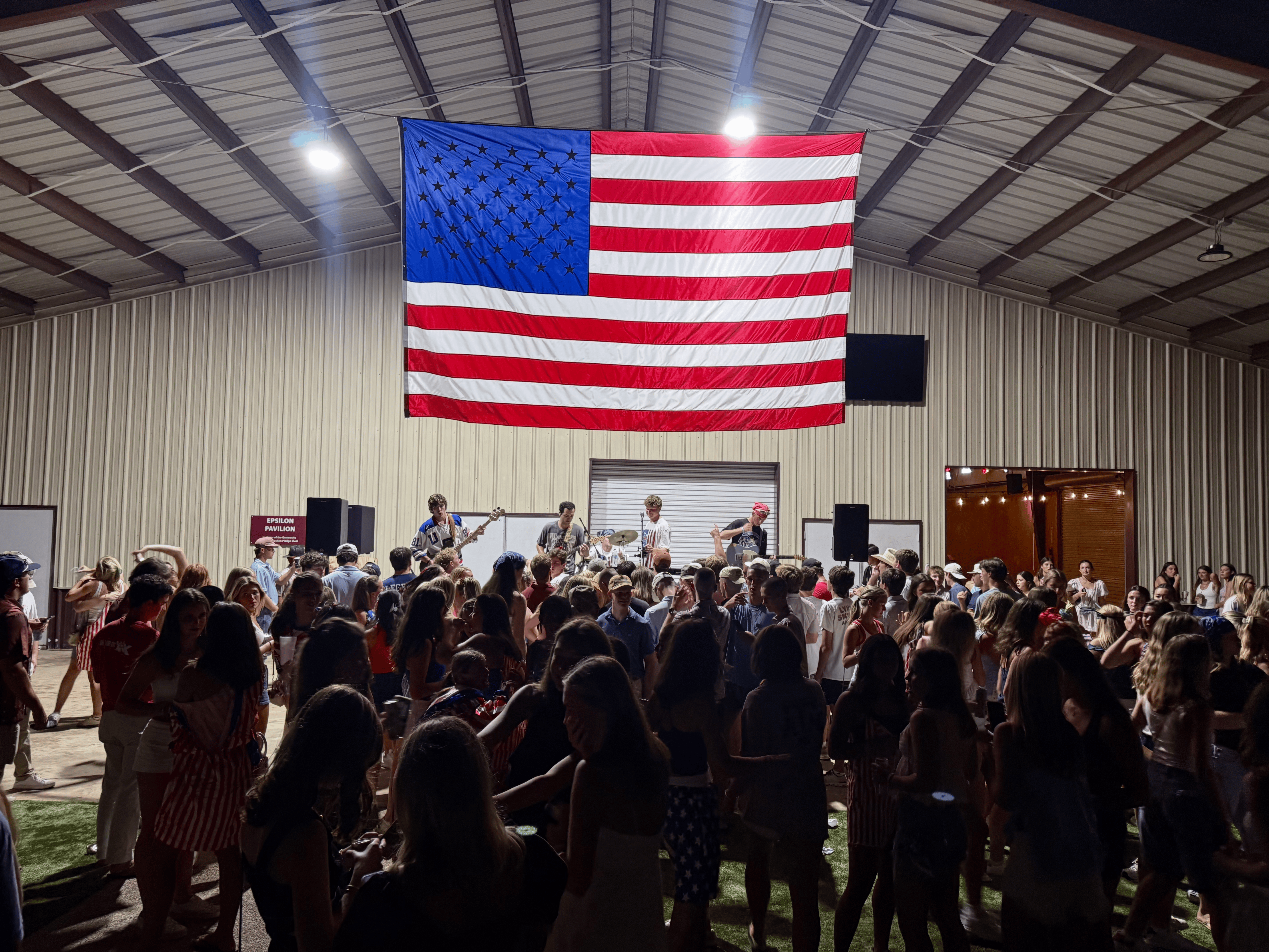 American Flag Over ASU Late Night